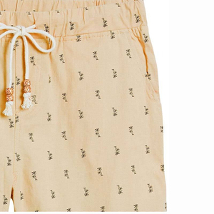 Pantalones Cortos de Algodón Estampados para Hombre, Pantalones Cortos Beige Casuales de Verano, Cintura Elástica con Cordón, Bermudas con Bolsillos Laterales, OEM - Product Image 6