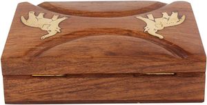 Boîte à bijoux en bois rustique, faite à la main, en bois naturel, boîte de rangement pour bijoux, organisateur de cadeaux à bas prix par AALIYAN IMPEX - Product Image 4