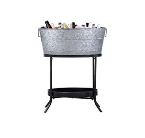 Cubo de hielo de cobre rosa con aislamiento de doble pared para fiestas, cubo de vino grande con asas - Product Image 5