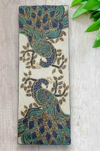 Mantel Individual Rectangular Bordado a Mano con Diseño Floral, Base de Hoja de Palma, Decoración Artesanal para Comedor y Hogar - Product Image 5