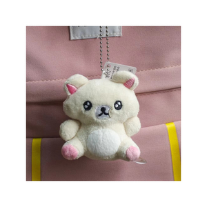 <b>Cute</b> Koala Plush Keychain 3D Cartoon Soft Toy Faux Fur White Gray Carabiner Pendant Decor - Product Image 2