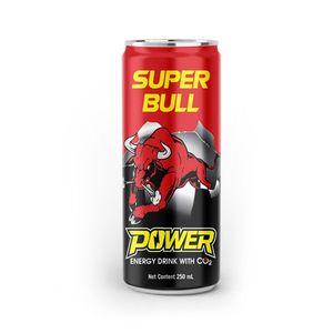 Top Trending <b>Energy</b> <b>Drinks</b> Super Bull Power 250ML Can Supplier JB'FRESH Beverage OEM Private Label Cheap Price Low MOQ HALAL - Product Image 1