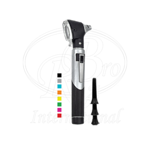 Mini otoscope en fibre optique en plastique avec poignée et étui pour 2 piles AA, incluant 3 speculums vétérinaires réutilisables pour chiens - Product Image 1