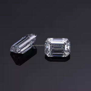 Mayorista Indio Ofrece Precio a Granel VS-Si Lab Grown White Synthetic Emerald Cut Diamantes creados en laboratorio para Hacer Joyería Fina helada - Product Image 1