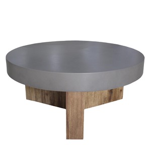 Table basse en bois et béton pour un style de vie minimaliste, produits en gros, emballage personnalisé disponible - Product Image 1