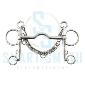 Bocado de caballo profesional de acero inoxidable con anillo en D y mango ovalado, articulado simple, para equitación y entrenamiento. - Product Image 3