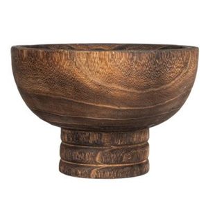 Bol à fruits artisanal en bois de manguier à bord ondulé, décoratif, à grain naturel, pour servir des salades, pour la maison, l'hôtel, la décoration de table. - Product Image 3