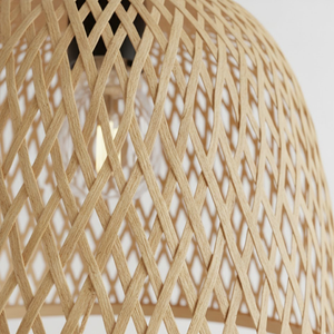 Abat-jour en bambou tissé portable avec poignée, lanterne décorative pour le camping en plein air, salon intérieur, éclairage d'ambiance - Product Image 5