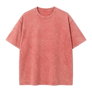 Camiseta de Verano para Hombre, Talla Grande, Lavado Ácido, Formal, Sólida, Hombros Caídos, Oversize, Algodón Pesado, Cuello Redondo, Manga Corta, Ecológica - Product Image 6