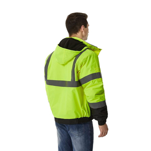 <b>Mens</b> <b>Reflective</b> Construction Safety <b>Jacket</b> Waterproof High Visibility Workwear for Outdoor Protection - Product Image 3