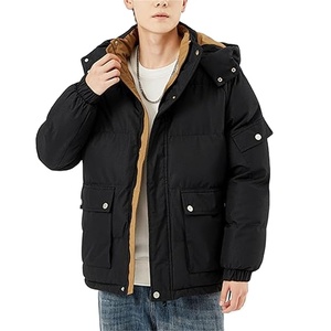 Men's Women's Winter Quilted Puffer Jacket Waterproof Anti-Bacterial Casual Detachable Hood Thickened Stand Windproof Warm Front - Product Image 3