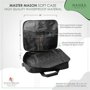 MM-WM Black Square and Compass Cordura Fabric Eco-friendly High Quality Soft <b>Case</b> - Product Image 3