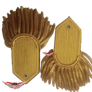 KEW Lujosas Epaulettes Doradas de Oficial Vintage Ecológicas, Reproducción Napoleónica, Pliegues de Hombro, Accesorios para Vestimenta Ceremonial - Product Image 1