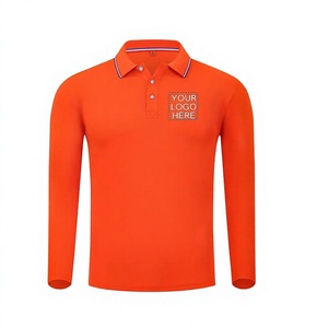 <b>Men's</b> <b>Green</b> Long Sleeve <b>Polo</b> <b>Shirt</b> Cotton Knitted Breathable Custom Logo Embroidery Casual Wear - Product Image 5