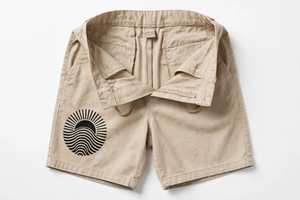 Pantalones Cortos Bermuda de Lona Caqui para Hombre, Casuales, Elásticos, de Cintura Media, con Estampado Tribal en Relieve, Bolsillos, Secado Rápido, 100% Poliéster, para Playa de Verano - Product Image 4