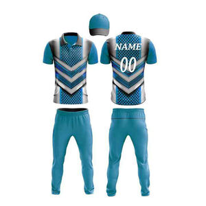 Tenue de cricket professionnelle à manches courtes, imprimée, séchage rapide, en polyester, kit d'équipe, logo personnalisé, protection UV, fournisseur en gros - Product Image 4