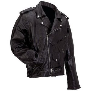 Men's Black Cowhide Leather Biker Style <b>Motorcycle</b> <b>Jacket</b> <b>Summer</b> Windproof Full Sleeve Slim Fit Zipper Closure Quick Dry 2026 - Product Image 2