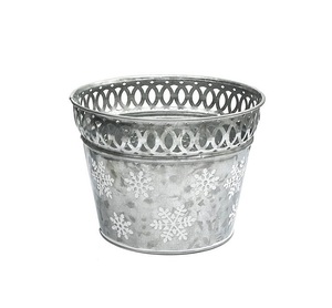 Square Shape Galvanized Metal Planter <b>Container</b> for Garden Flower Planters Outdoor Decorative Use Rustic Style Durable Finish - Product Image 4