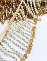 Frange de perles délicates faites à la main en gros, garniture de robe à franges de perles de cristal, achat direct du fournisseur
