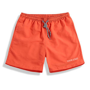 Shorts en nylon de haute qualité, couleur unie, taille élastique, séchage rapide, shorts de fitness, shorts de plage pour hommes - Product Image 4