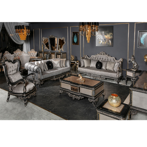 Formal Luxury <b>Sofa</b> Set in <b>Antique</b> Styling Luxury Wood <b>Sofa</b> Set with Carved Details for Living Room Decoration USA - Product Image 1