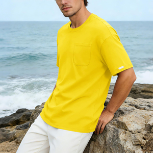 T-shirts à manches courtes, col rond, surdimensionnés, en coton, design et taille personnalisés, élégants, respirants, multicolores, t-shirts d'été - Product Image 4