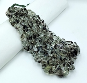 Natural Smoky Quartz Hand Cut Faceted Nugget Beads Strand Wholesale Loose Gemstone Color Play Fire Effect Jewelry RUHAN GEMS - Product Image 3