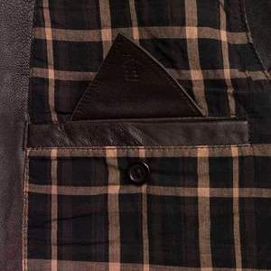 Chaleco de Motociclista Personalizado para Hombre, de Piel de Vaca, Bordado y Tejido, Grueso y Transpirable para Invierno, Precio al por Mayor - Product Image 5