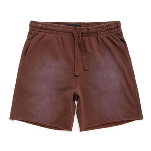 Shorts pour hommes en tissu satiné noir uni, avec cordon de serrage, 250 GSM, respirants, décontractés, mi-longs, style sport - Product Image 3