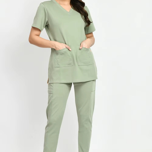 HRM HRM-2303 Ensembles de blouses médicales en satin de soie sans couture, unisexe, pour usage hospitalier - Product Image 1