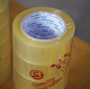 Hot Selling Custom Length Single Sided BOPP <b>Clear</b> Waterproof Economy Grade Pressure Sensitive Acrylic Masking <b>Tape</b> Surface - Product Image 4