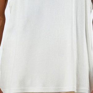 Camiseta sin mangas de algodón blanca para hombre, cuello redondo, informal, de punto, color liso, sin mangas - Product Image 3
