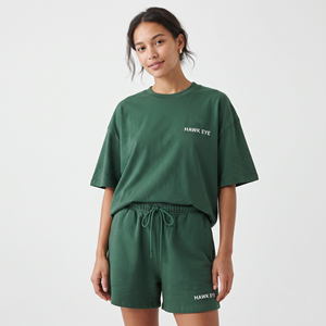 Ropa de Marca, Ropa de Verano para Mujer, Color Verde, Conjunto de Dos Piezas, Camiseta de Manga Corta y Pantalones Cortos, Conjuntos Deportivos Elegantes - Product Image 5