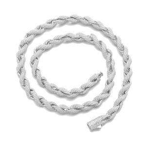 Best Selling Hip Hop Jewelry Iced Out Diamond S925 VVS Moissanite 7.5mm Twist <b>Rope</b> <b>Chain</b> Miami Cuban Link <b>Chain</b> Unisex Necklace - Product Image 6