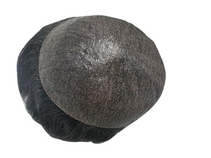Bangladesh Taz Hair 100% Densité Remy Grade Perruque de toupet pour hommes avec base de peau Styles indiens crépus droits et vagues profondes - Product Image 3