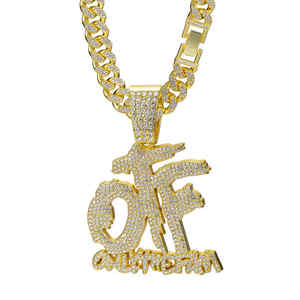 Colgante Personalizable de Oro Blanco de 14K con Baño de Plata 925 y Diamante Cultivado en Laboratorio de 6.25ctw, Color D, Claridad VVS, Estilo Hip Hop con Piedras - Product Image 6