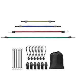 Set di 32 Corde Elastiche Piatte con Ganci a J in PVC Resistente da 17 mm, Include Corde Elastiche da 10, 18, 24, 32, 40 Pollici - Product Image 4