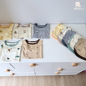 Conjunto de Ropa para Niños y Niñas, Estampado, Viscosa, Ropa de Verano, Fresca, Transpirable, Suave, Ligera, Hecha en Vietnam, Comodidad Durante Todo el Día - Product Image 1