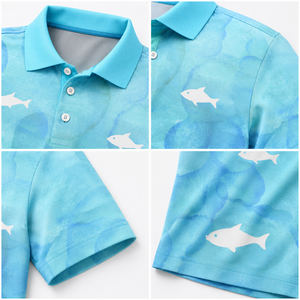 Polo de pêche pour homme à séchage rapide, imprimé par sublimation personnalisée, respirant, motif poisson, manches courtes, sport, golf, t-shirt polo - Product Image 3