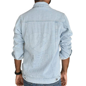 High Quality Men Jeans Jacket Custom Fit Casual Wear Trendy Outerwear with <b>Button</b> Front Winter Jacket - Product Image 6