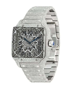 Luxury Unisex Quartz Watch 46mm White/Yellow Gold Case Sapphire Crystal Analog Dial Chronograph Folding Clasp Safety Vintage - Product Image 3
