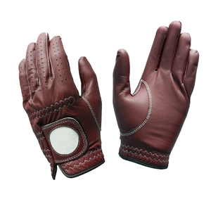 White Cabretta Leather Luxury Unisex Right Hand Golf <b>Gloves</b> Button Closure Adjustable Wrist Strap Hand <b>Grips</b> Breathable Sports - Product Image 4