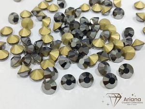 Piedras de Cristal Chaton con Reverso Puntiagudo Ariana, Cristal Comet Argent Light Jet Hematite para Joyería, Prendas y Accesorios - Product Image 5