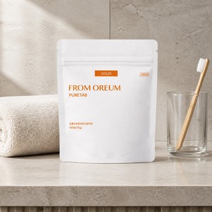 [FROM OREUM] Comprimés de soin buccal à la mandarine de Jeju, saveur agrumes, pochette de dentifrice pour voyage portable - Product Image 1