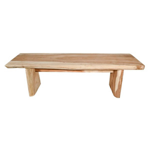 Mesa larga de madera de suar con color natural para uso en interiores y exteriores - Product Image 2