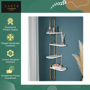 New Arrival High Quality Luxury Handmade Marble Waterproof Eco-Friendly Durable Wall Mounted <b>Corner</b> <b>Shelf</b> for Bathroom - Product Image 6