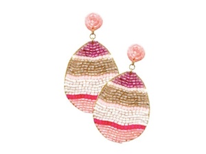 Boucles d'oreilles pendantes élégantes en forme de lapin perlé, collection Pâques 2026 pour femmes et jeunes filles - Product Image 3