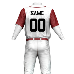 Ensemble de maillot et pantalon de baseball personnalisés avec impression par sublimation pour l'entraînement et les matchs, léger et performant, uniforme de baseball pour hommes - Product Image 4