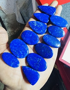 Natural <b>Lapis</b> <b>Lazuli</b> Cabochon Deep Blue Gold Pyrite Loose Gemstone AAA Quality Smooth Polish for Jewellery Making Wholesale Lot, - Product Image 4