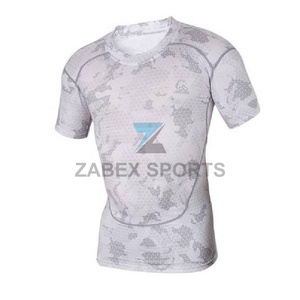 ZABEX SPORTS Rashguard extensible sur mesure pour MMA et BJJ, design personnalisé, ajusté, manches courtes pour homme, idéal pour la pêche - Product Image 2